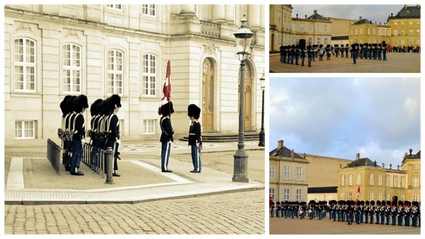 Changing of the guards at Amalienborg castle