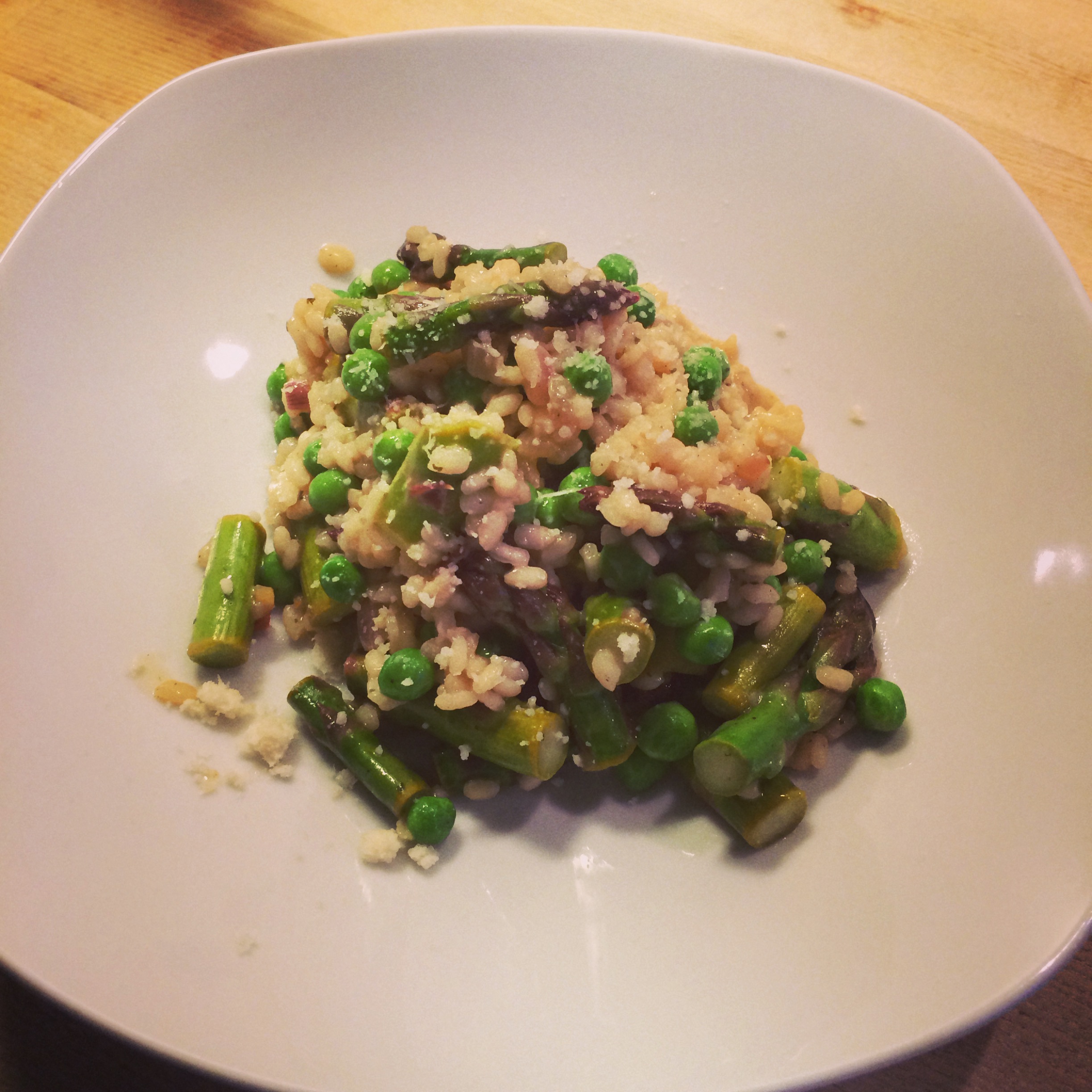 Spring greens risotto