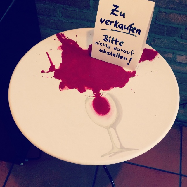 Funny table for sale at Unperfekthaus