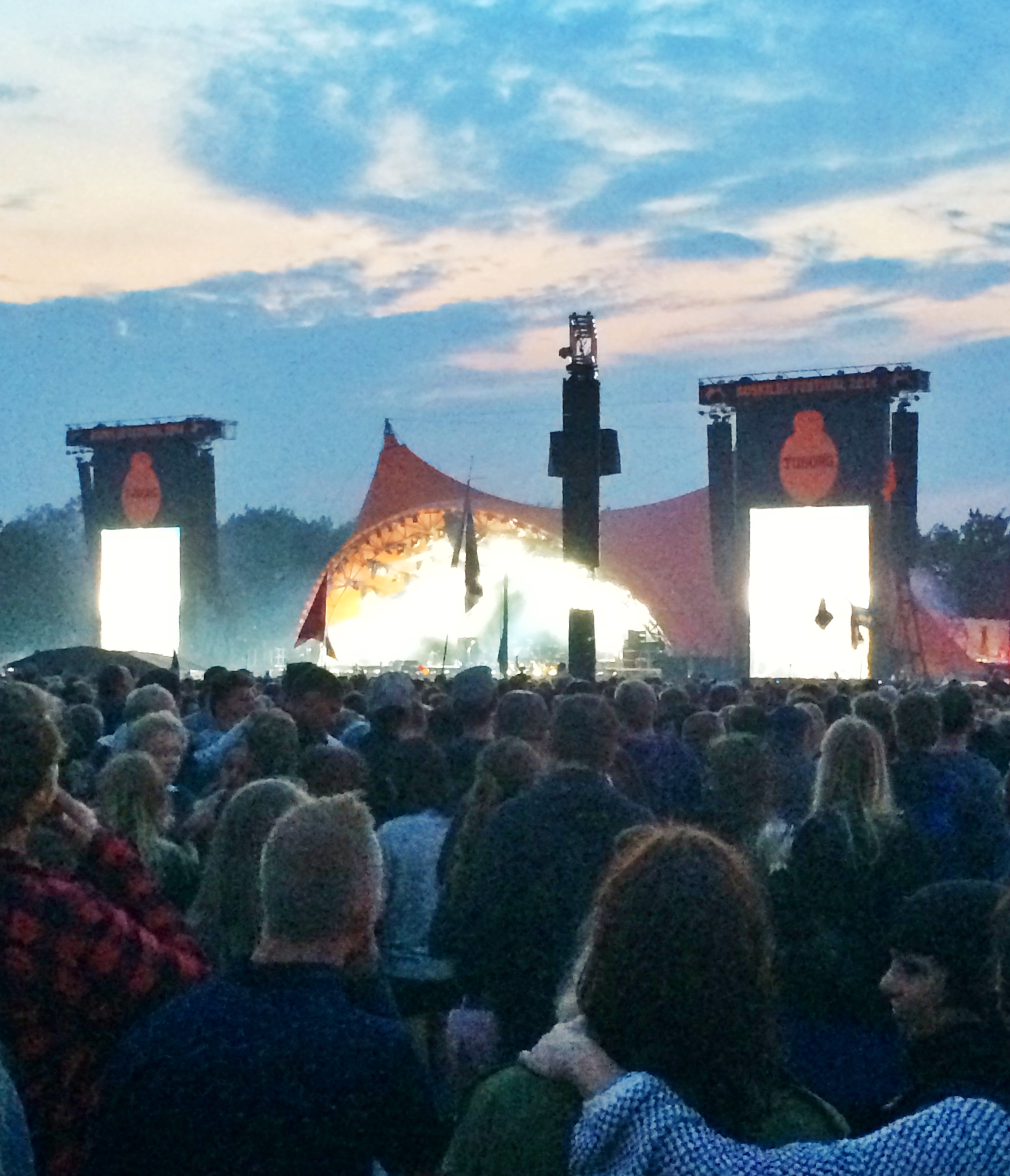 Main stage in the sunset
